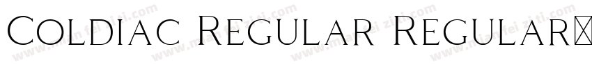 Coldiac Regular Regular字体转换